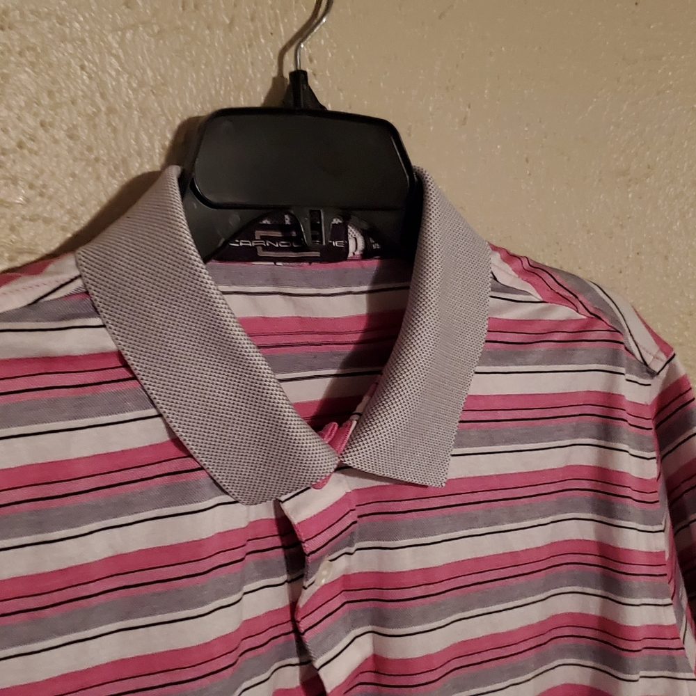 Pink / Grey / White Polo Shirt